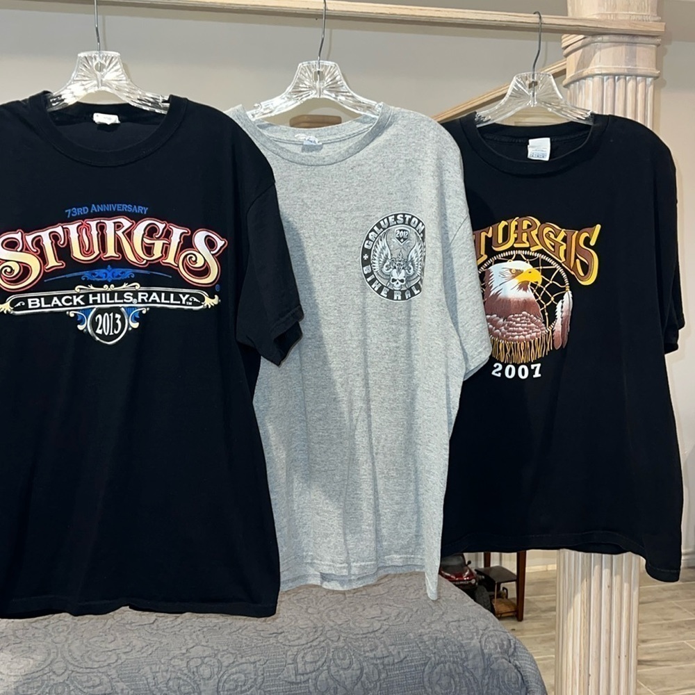 Bundle of Men’s Motorcycle Biker Rally Tees Size XL